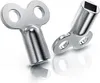 Two silver wind-up keys are shown against a white background, with reflections below them. Anteprima dell’immagine prodotto