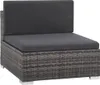 vidaXL 6 tlg. Garten Lounge Set mit Auflagen Poly Rattan Produktbild-Vorschau 4