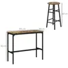 HOMCOM Bartisch-Set 3tlg. Bartisch mit Barhocker Set Produktbild-Vorschau 3