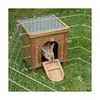 KERBL Kleintierhaus Outdoor (L x B x H 36 x 36 x 40 cm, Anteprima dell’immagine prodotto 4