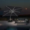 PURPLE LEAF Sonnenschirm mit LED Solar Beleuchtung Produktbild-Vorschau 1