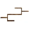 A wooden shelf unit mounted on a white background. Produktbild-Vorschau