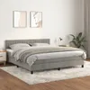 vidaXL Postel Boxspring s matrací Light Grey 160x200 cm Náhled obrázku produktu 2