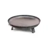 A dark gray metal fire bowl with three legs, shown from a slightly elevated side angle on a white background. Náhled obrázku produktu