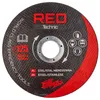 A close-up of a grinding disc with brand and technical information printed on it. Náhled obrázku produktu