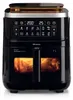 A black air fryer with a digital display and a window showing french fries. Náhľad obrázku produktu