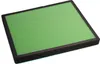 A rectangular air filter with a green filter medium and a black frame, shown from a slightly elevated angle against a white background. Produktbild-Vorschau