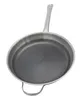 A stainless steel frying pan with a honeycomb pattern on the inside. Produktbild-Vorschau