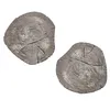 Two tree stump coasters on a white background. Anteprima dell’immagine prodotto