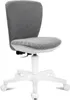 A white office chair with a gray mesh seat and back. Produktbild-Vorschau