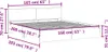 vidaXL Bettgestell mit Kopfteil Schwarz 160x200 cm Produktbild-Vorschau 7