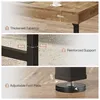 A collage of three images showcasing features of a desk. Voir les images du produit