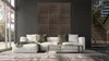 A modern living room with a sectional sofa and acoustic panels on the wall. Anteprima dell’immagine prodotto