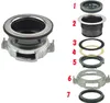 A disassembled kitchen sink garbage disposal flange and mounting assembly, with individual parts numbered. Podgląd zdjęcia produktu