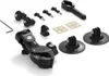 A collection of black camera mounting accessories arranged on a white background. Produktbild-Vorschau