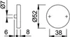 Hoppe Blindrosette Edelstahl matt Durchmesser 53mm Stärke Produktbild-Vorschau 5
