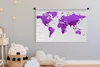 MuchoWow® Wandteppich Wandbehang Weltkarte - Einfach - Produktbild-Vorschau 3