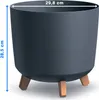 Květináč Grace antracitově zbarvená rákosová hůl Náhled obrázku produktu 20