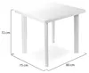 Table Carrée Extérieur Blanche Résistance Et Design Pour Voir les images du produit 6