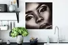 MuchoWow® Poster Frau - Wimpern - Schwarz - Weiß 50x50 cm - Produktbild-Vorschau 3