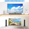 A split image showing two different configurations of a TV soundbar system. Produktbild-Vorschau