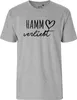 Huuraa Herren T-Shirt Hamm verliebt S Sport Grey Bio Produktbild-Vorschau 2