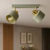LUXOLAR – 2-punktowa lampa sufitowa LED, zielono-złota, Podgląd zdjęcia produktu 1