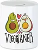 VEGGaner Spardose Lustiges Avocado Ei Motiv Veganer Produktbild-Vorschau 1