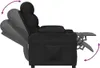 A side view of a black recliner chair with its backrest and footrest extended. Náhled obrázku produktu