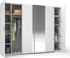 Armoire 4 portes avec miroir STAR – Blanc – Avec penderie – Voir les images du produit 1