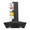 A black kitchen hood with two awards attached to it. Produktbild-Vorschau