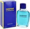 A bottle of Givenchy Insensé Ultramarine eau de Toilette for men and its blue and yellow packaging are shown against a white background. Podgląd zdjęcia produktu