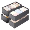 Aufbewahrungsbox Set aus Vliesstoff – faltbarer Schubladen Produktbild-Vorschau 2