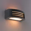 Moderne Wandleuchte Anthrazit IP44 Hurricane 1 Produktbild-Vorschau 2