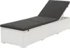 Lettino prendisole con cuscino in rattan bianco Anteprima dell’immagine prodotto 6