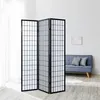 Homestyle4u Paravent Raumteiler 3 teilig Holz Schwarz Produktbild-Vorschau 1