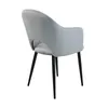 A single gray upholstered chair with black legs, shown from the back. Produktbild-Vorschau