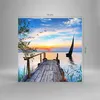 Bilder auf glas - Brücke See - 70x70cm - Glasbilder - Produktbild-Vorschau 3