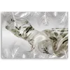 Leinwandbild Blätter im Wind 3D 120x80 Feeby Weiß bild für Produktbild-Vorschau 3