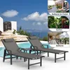 Two lounge chairs and a small table by a pool, with inset images showing outdoor living spaces. Náhľad obrázku produktu