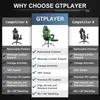 GTPLAYER Krzesło dla graczy z podnóżkiem i masującą Podgląd zdjęcia produktu 3