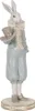 Clayre & Eef Dekorationsfigur Kaninchen 31 cm Weiß Blau Produktbild-Vorschau 2