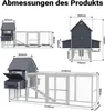 Kurník Wiltec 3100 x 1500 x 1500 mm šedobílý s volným Náhled obrázku produktu 12