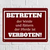 Betreten verboten Metallschild XL in 21x28 cm in rot mit Produktbild-Vorschau 7