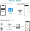 An instructional diagram showing the simple setup steps for a smart plug. Produktbild-Vorschau