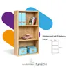 Breites Bücherregal mit 3 Fächern, Saphir Eiche Produktbild-Vorschau 7