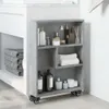 vidaXL Úložný vozík úzky betónový sivý 48x13x68 cm materiál Náhľad obrázku produktu 3