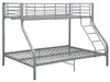 vidaXL Etagenbettgestell Grau Metall 140x200 cm/90x200 cm Produktbild-Vorschau 1