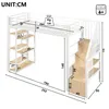 Flieks Etagenbett 90x200cm mit Led, Jugendbett mit Regal, Produktbild-Vorschau 5