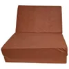 A brown sofa or bed mattress with a backrest, shown from the front. Náhľad obrázku produktu